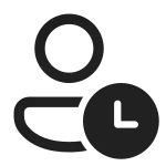 Person Clock SVG Icon